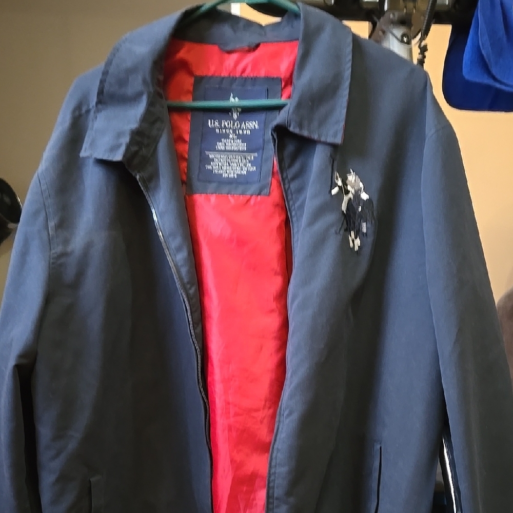 U.S. Polo Assn. Blue and Red Mens Jackets & Coats